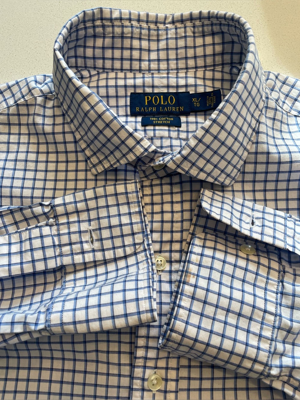 Polo Ralph Lauren - all cotton checkered button up shirt Size XL